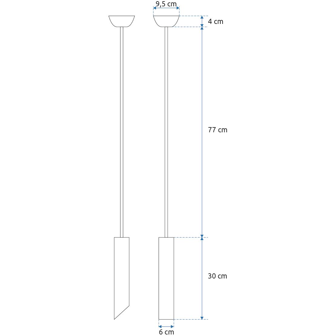 Lampa Sufitowa Wisząca 30 Cm APP574-1CP Czarna 8