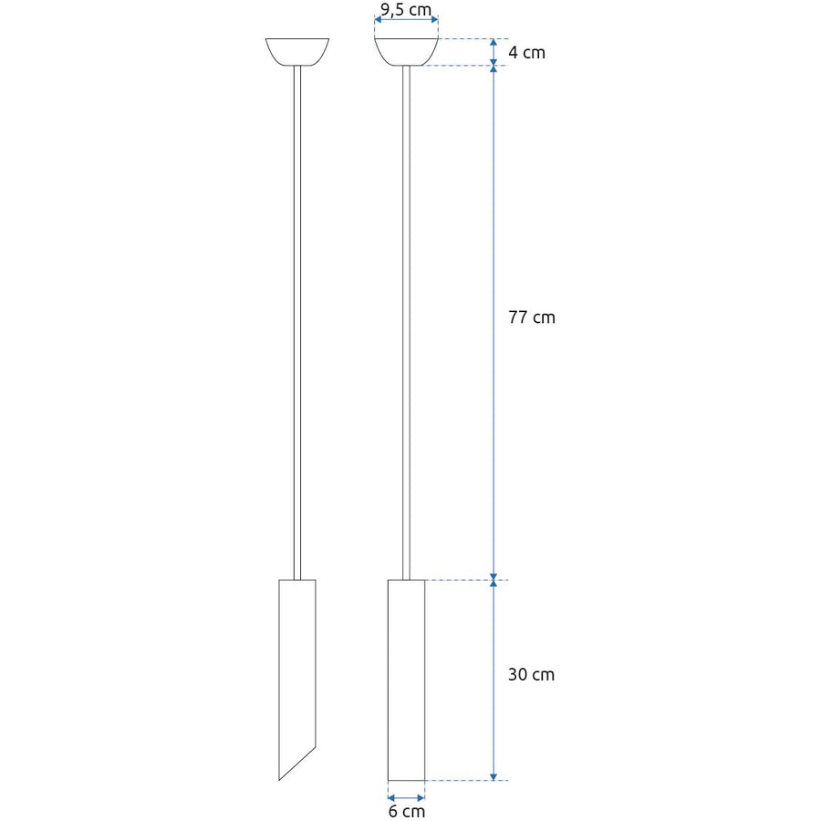 Lampa Sufitowa Wisząca 30 Cm APP574-1CP Czarna 8