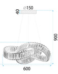 LAMPA SUFITOWA WISZĄCA LED APP1538-CP GOLD 10