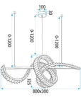 LAMPA SUFITOWA WISZĄCA KRYSZTAŁOWA LED SWE082-CP ZŁOTA 10