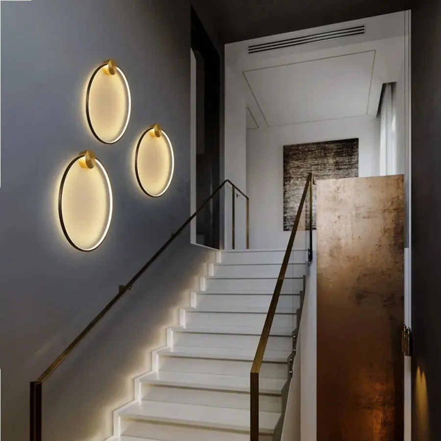 LAMPA ŚCIENNA KINKIET LED APP1385-CW OLD GOLD 30cm 10