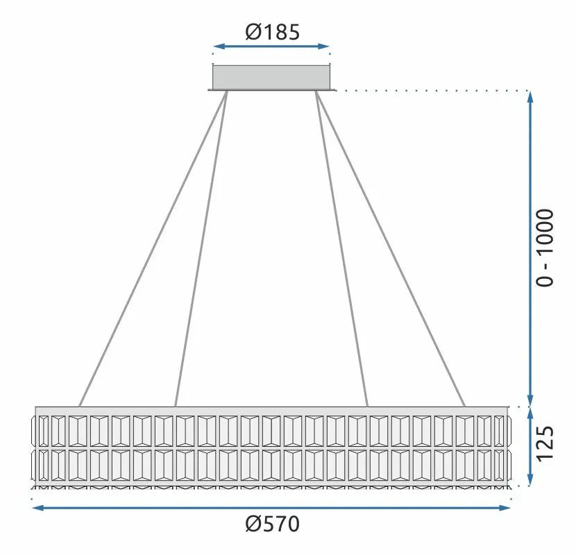 LAMPA SUFITOWA WISZĄCA LED APP1568-CP Gold 60cm 10