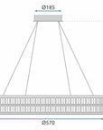 LAMPA SUFITOWA WISZĄCA LED APP1568-CP Gold 60cm 10