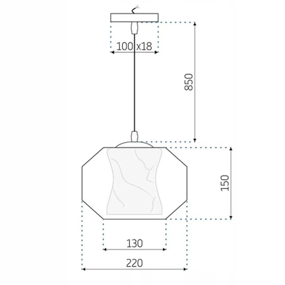 LAMPA SUFITOWA WISZĄCA APP908-1CP Marble 10