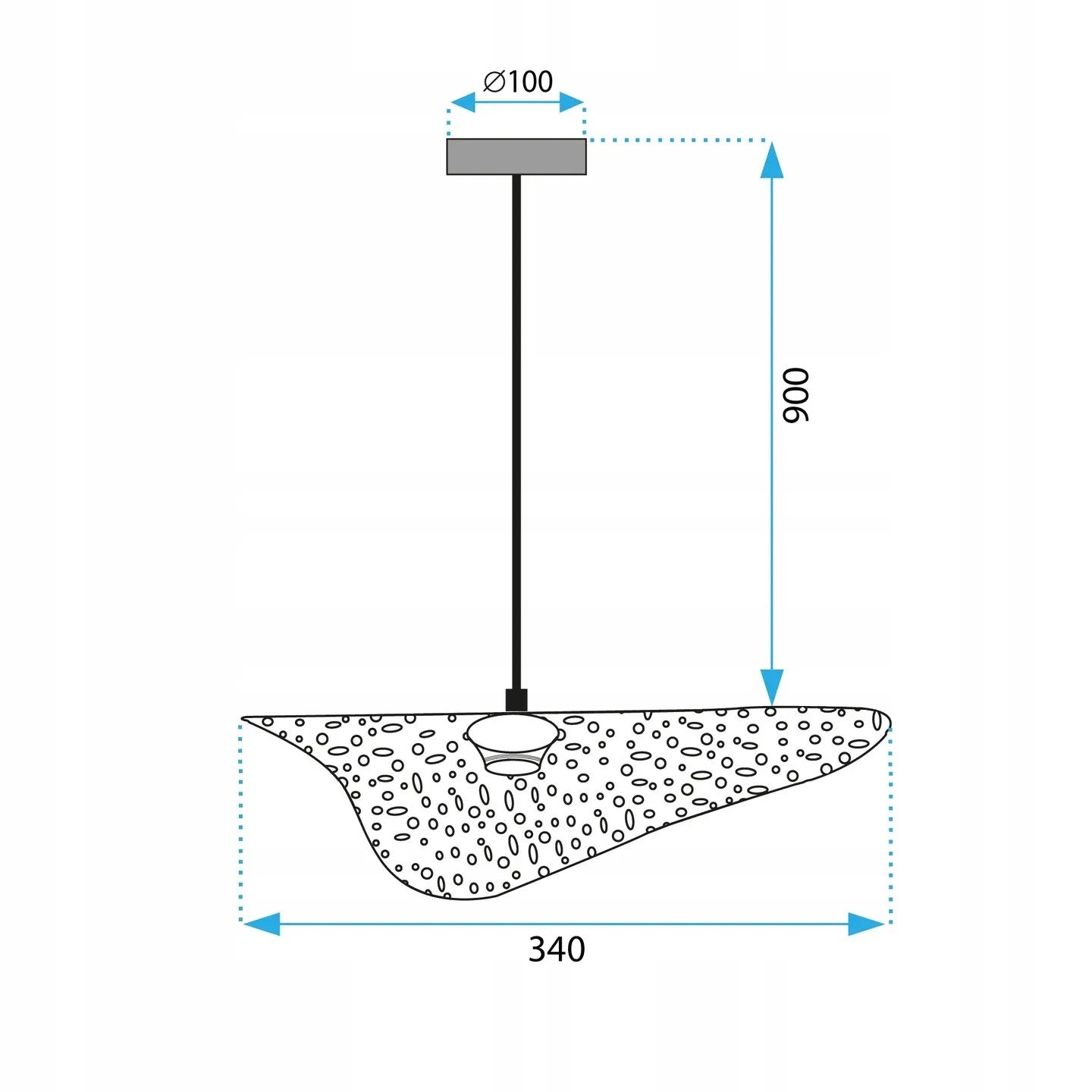 LAMPA SUFITOWA WISZĄCA APP1468-1CP Czarna/stare Złoto 10