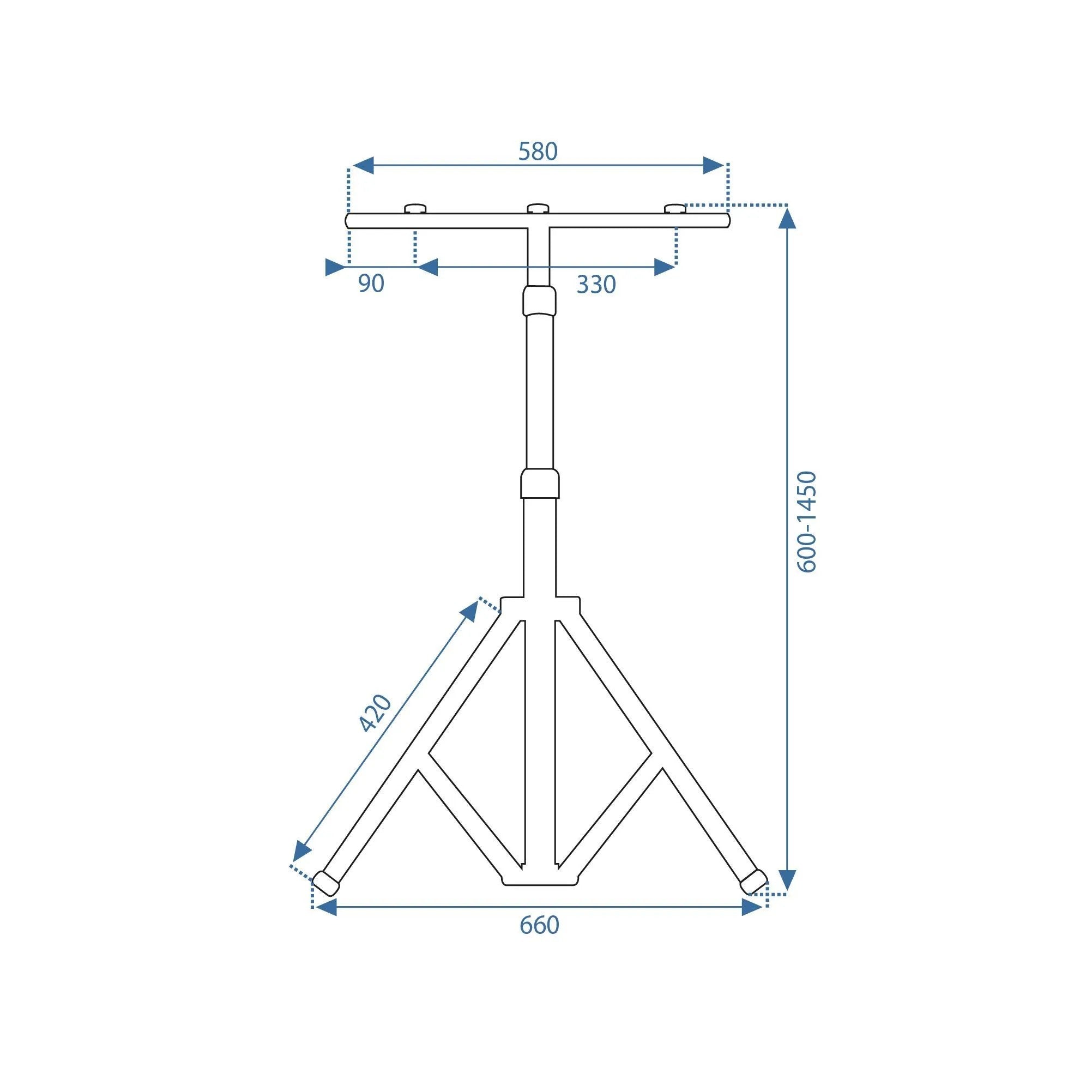 Halogen LED Budowlany Na Statywie 2x30W RSL001-30N 10