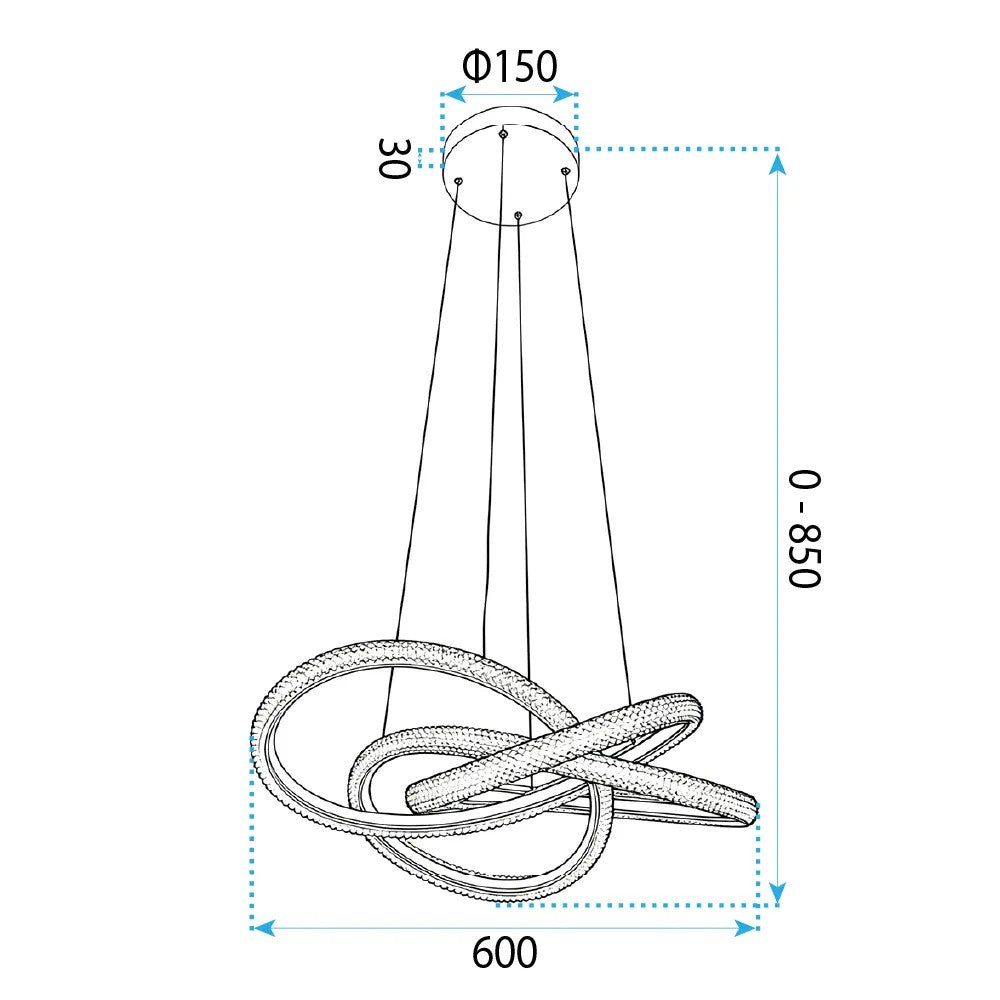 LAMPA SUFITOWA WISZĄCA G153-CP ZŁOTA 10