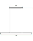 Lampa Sufitowa Wisząca Led APP1448-CP Czarna 100cm 10