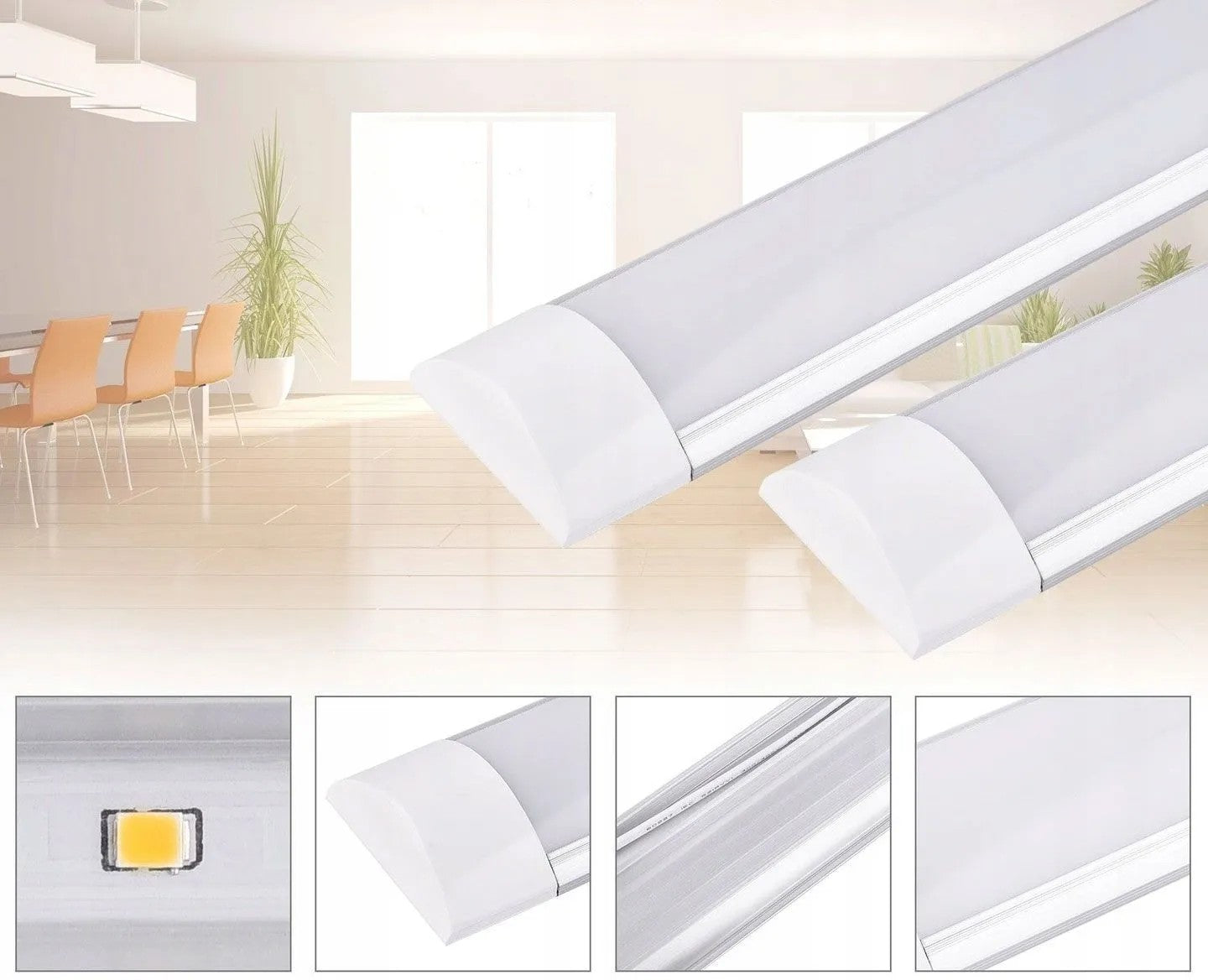 Panel LED Natynkowy 120cm Biały 35W 10