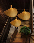 LAMPA WISZĄCA BAMBUSOWA APP1642-1CP 30cm 10