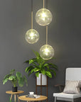 Lampa Sufitowa Wisząca Szklana Kula ZŁOTA 20cm APP1683-1CP 10