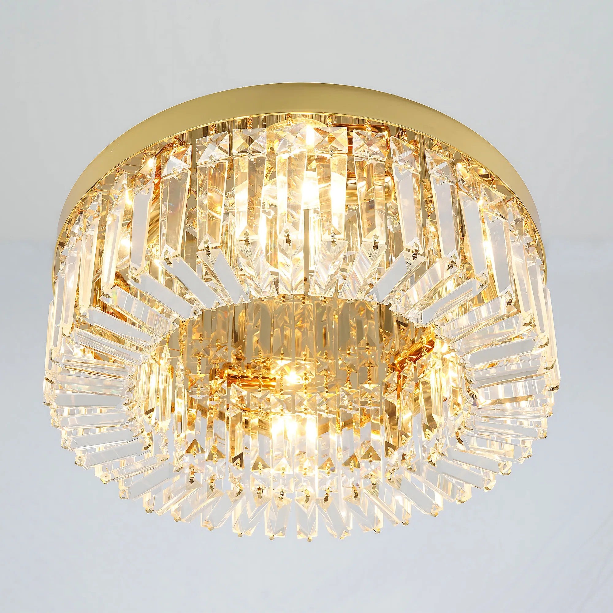 LAMPA KRYSZTAŁOWA PLAFON APP1729-8C 60 Cm ZŁOTA 10