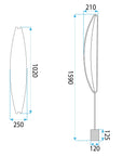 Lampa Stojąca Podłogowa LED G126-F Złota 10