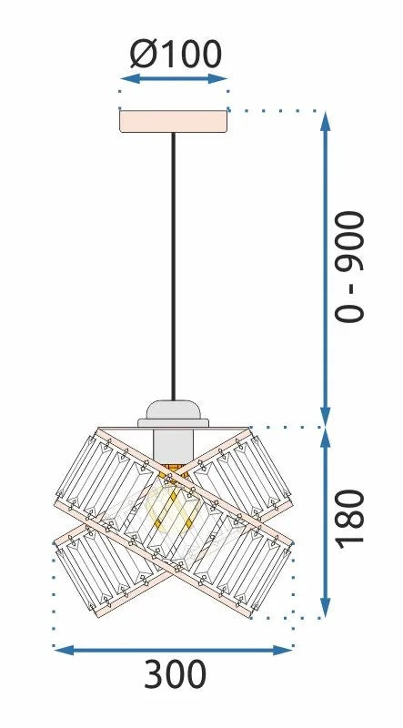 Lampa Kryształowa APP1105-1CP 10