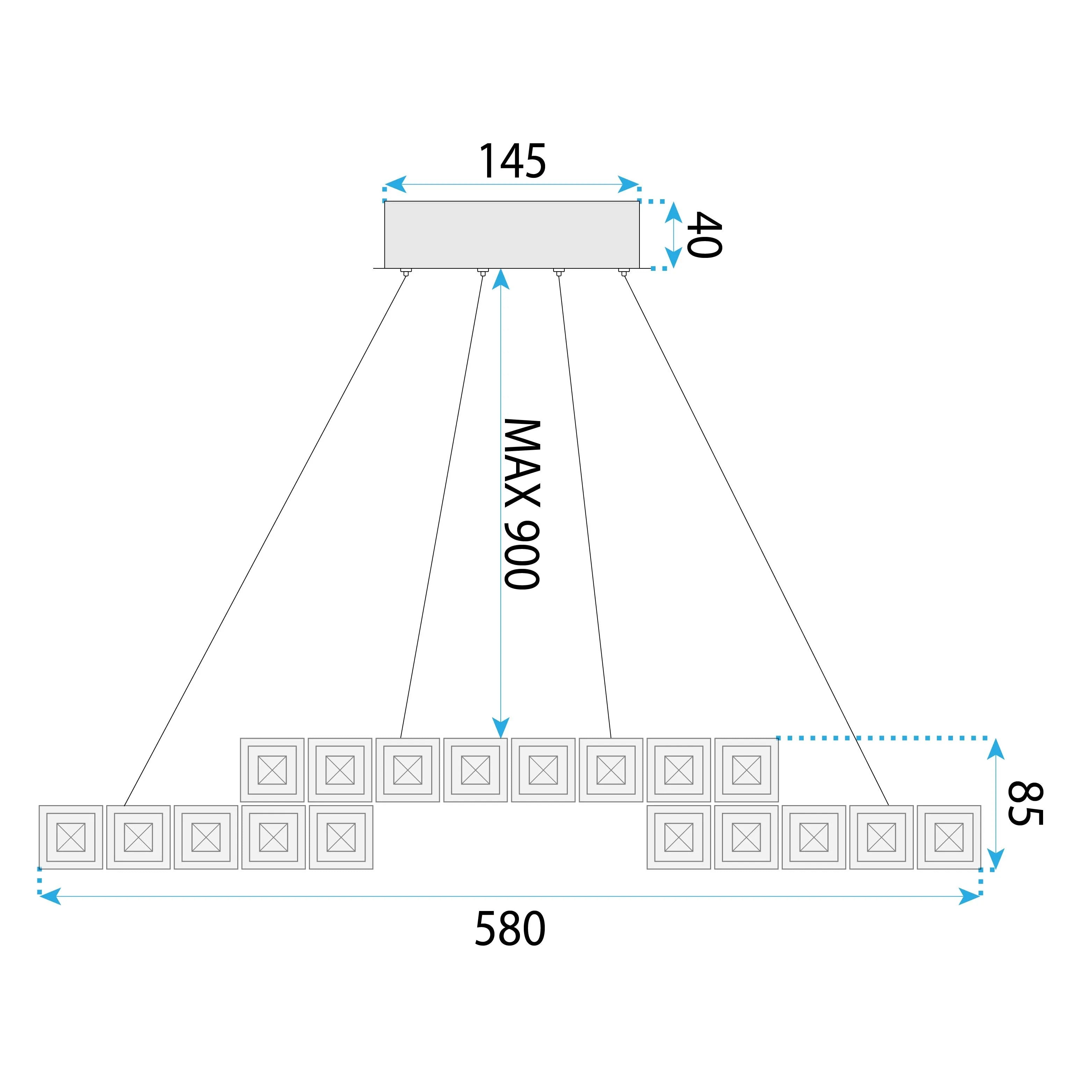 LAMPA WISZĄCA LED APP1556-CP CHROM 10