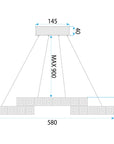 LAMPA WISZĄCA LED APP1556-CP CHROM 10
