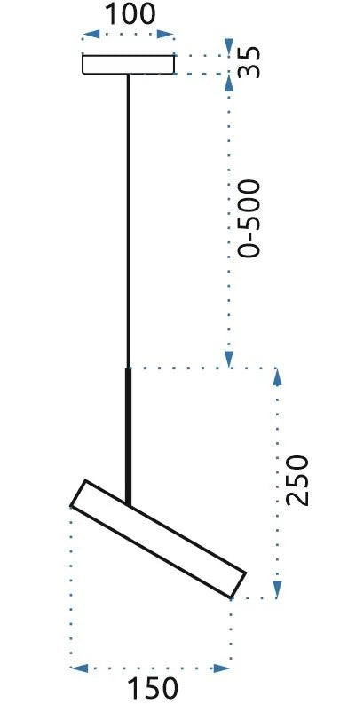 LAMPA SUFITOWA WISZĄCA APP609-1C Czarna 10