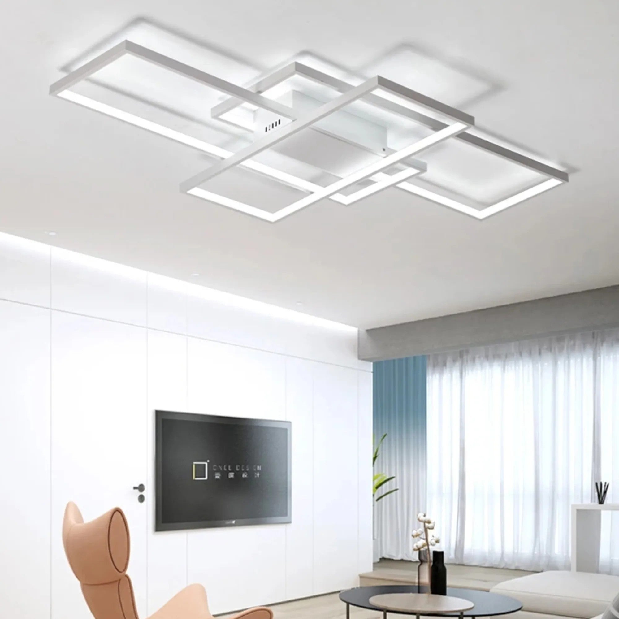 Lampa Sufitowa Nowoczesna LED + PILOT APP660 Biała 10