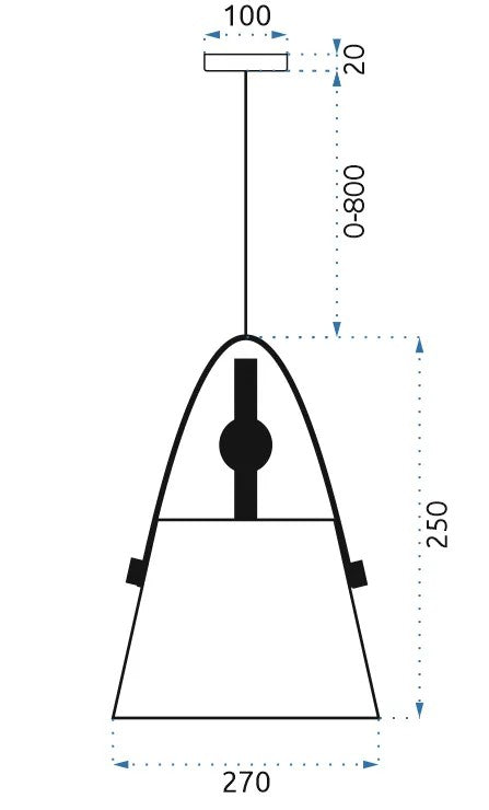 LAMPA Wisząca BUFFO Czarna APP156-1CP 10