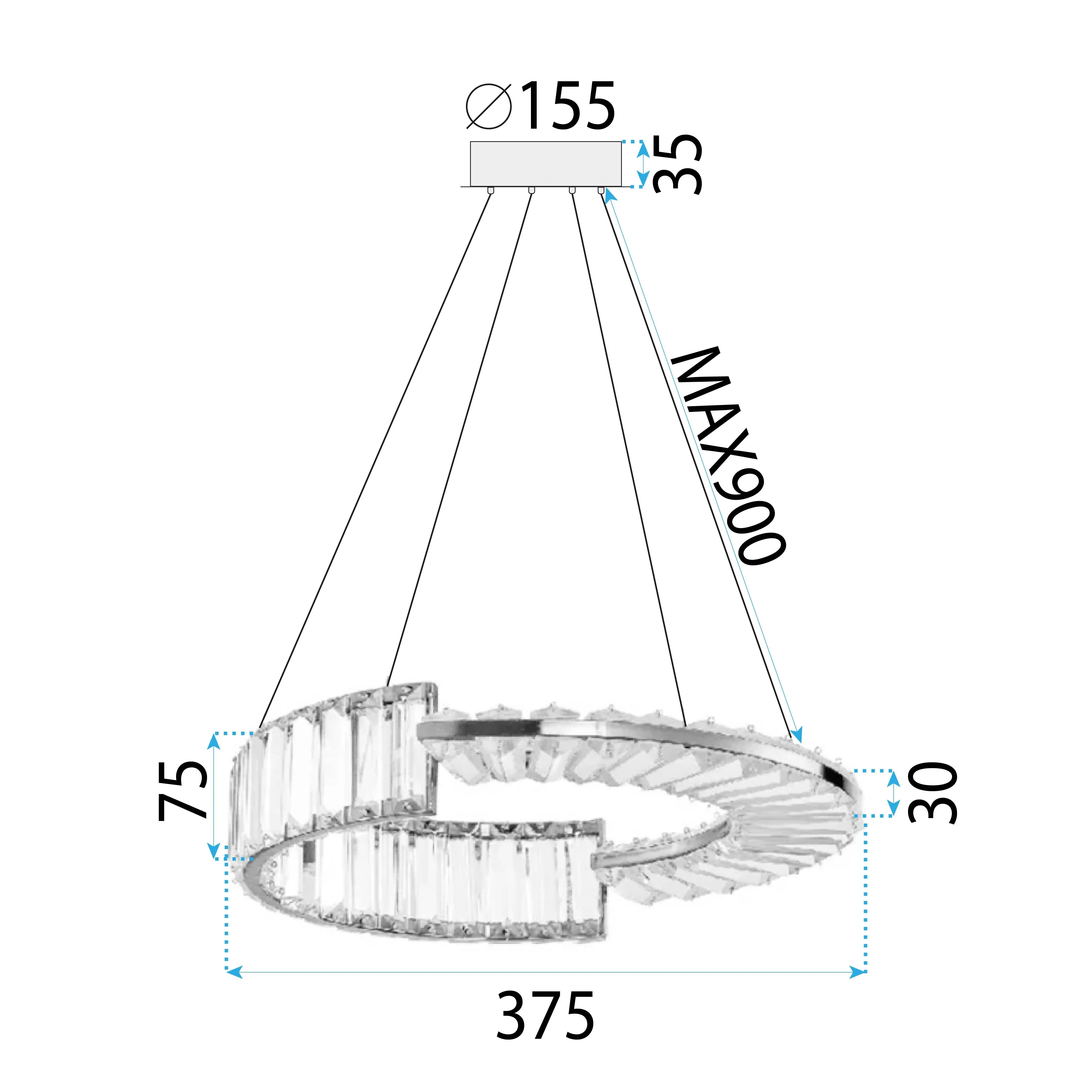 LAMPA WISZĄCA LED APP1526-CP40 GOLD 10