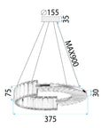 LAMPA WISZĄCA LED APP1526-CP40 GOLD 10