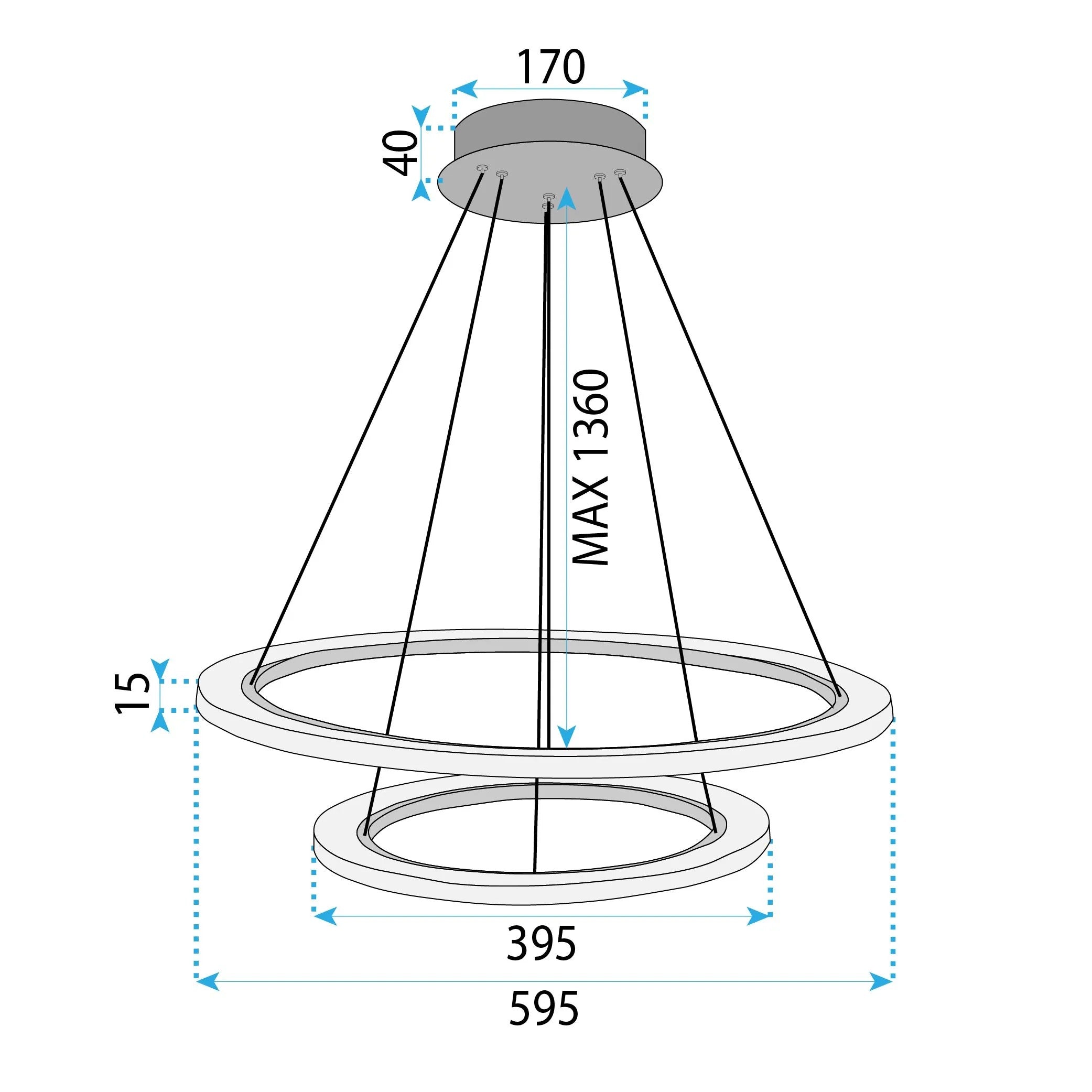 LAMPA SUFITOWA WISZĄCA LED LHJ045-CP2 NIKIEL SZCZOTKOWANY 10