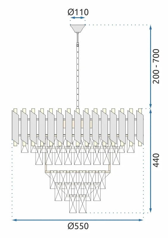Lampa Wisząca Z Kryształami APP1058-CP 10