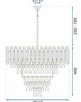 Lampa Wisząca Z Kryształami APP1058-CP 10
