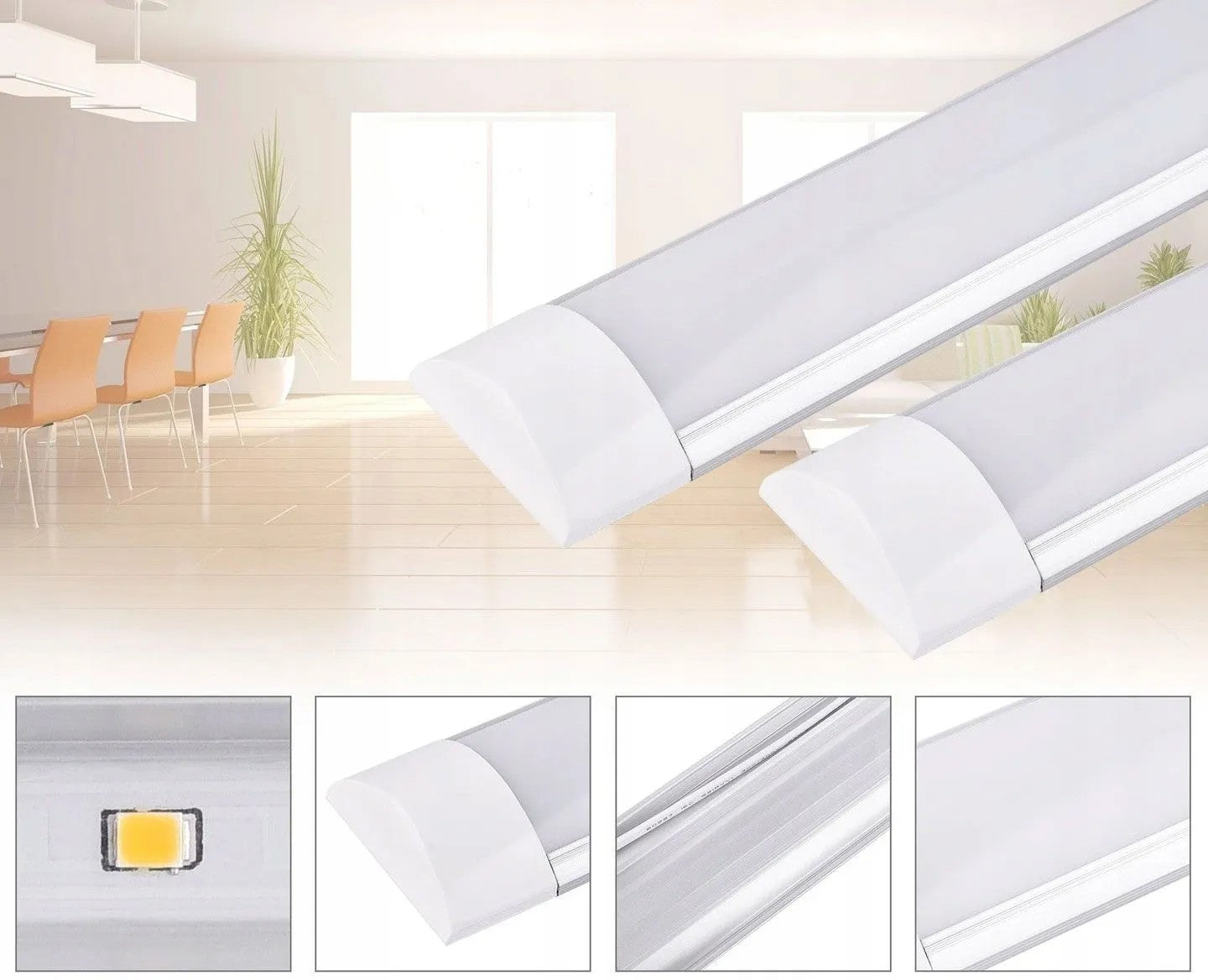 Panel LED Natynkowy 60cm Biały 18W 10