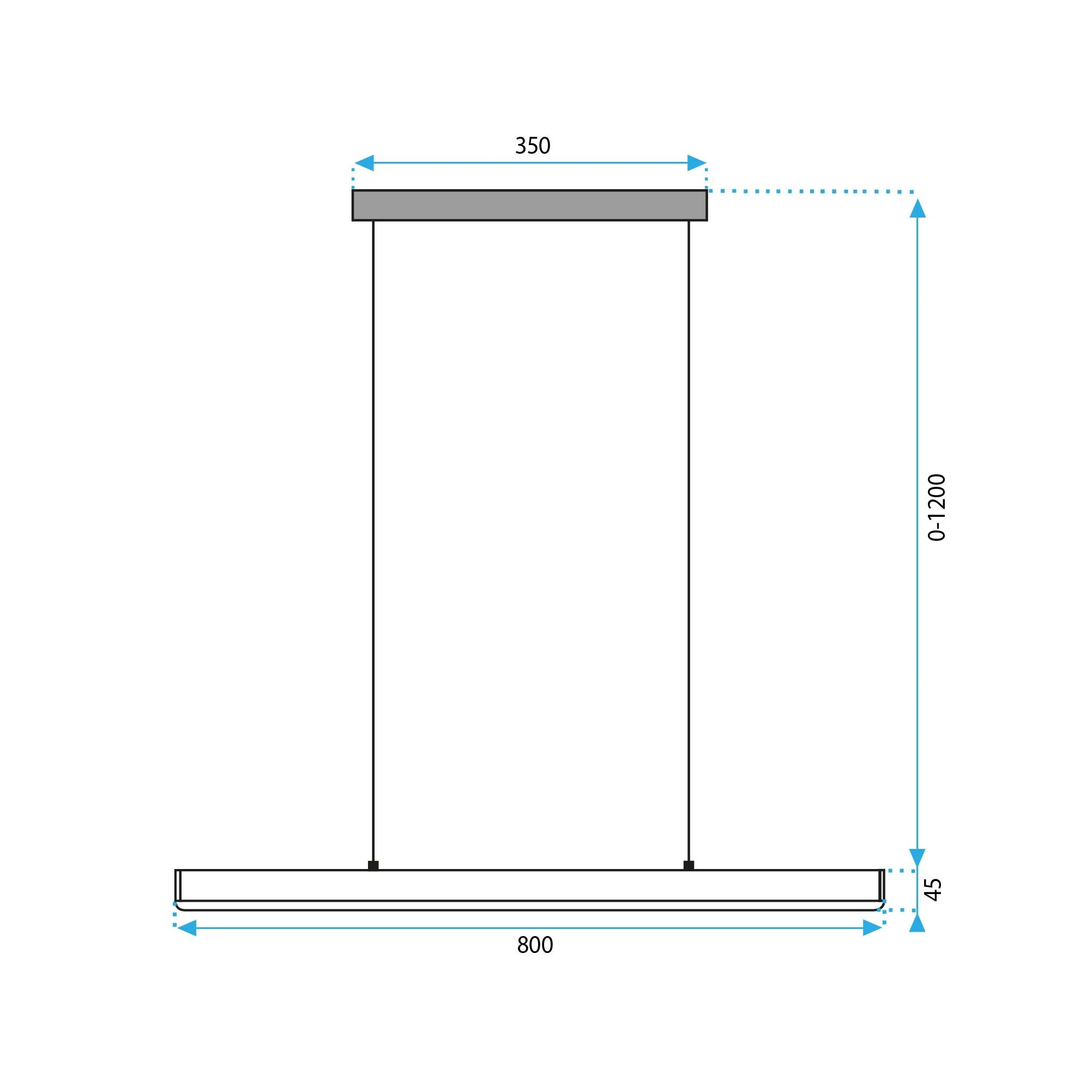 Lampa Sufitowa Wisząca Led APP1447-CP Czarna 80cm 10