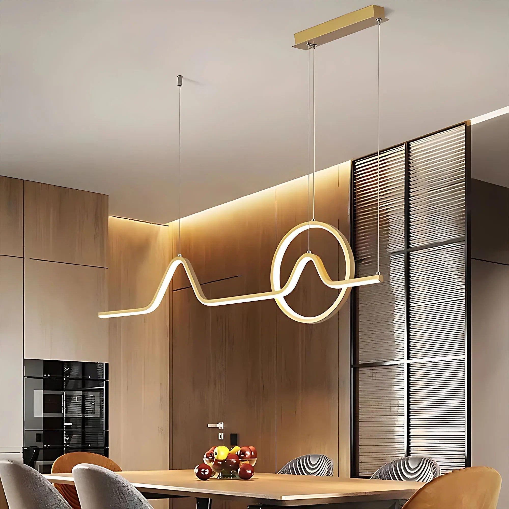 LAMPA WISZĄCA LED LHJ022-CP 120 Cm ZŁOTA 10