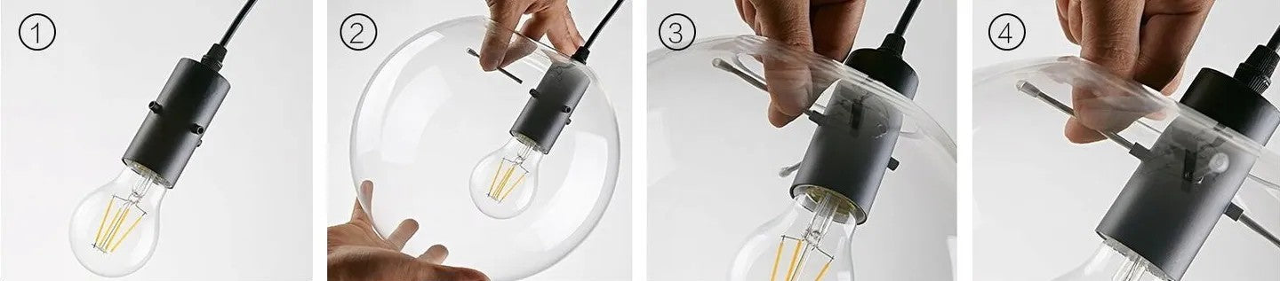 Lampa Sufitowa Wisząca Szklana Lassi 20 Cm APP306-1CP Czarna 10