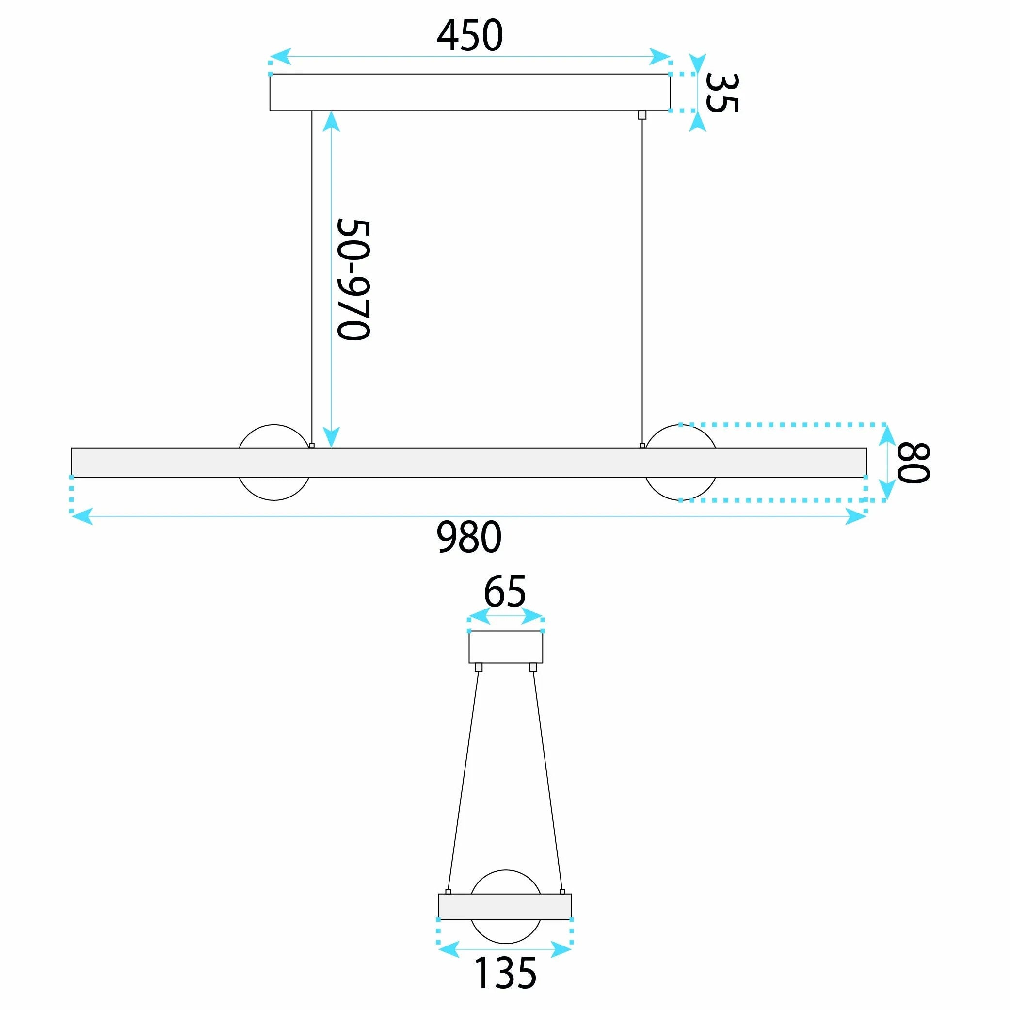 LAMPA SUFITOWA WISZĄCA LED G159-CP ZŁOTA 10