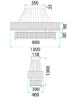 LAMPA SUFITOWA WISZĄCA LED APP1546-CP2 CHROM 10