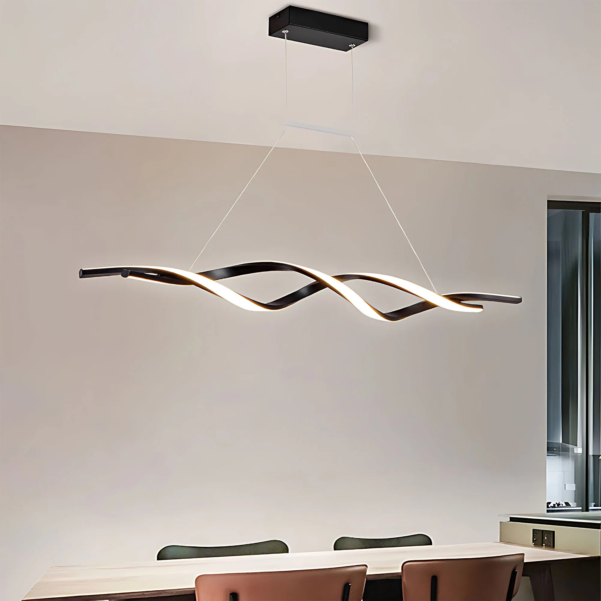LAMPA SUFITOWA WISZĄCA LED LHJ020-CP CZARNA 10