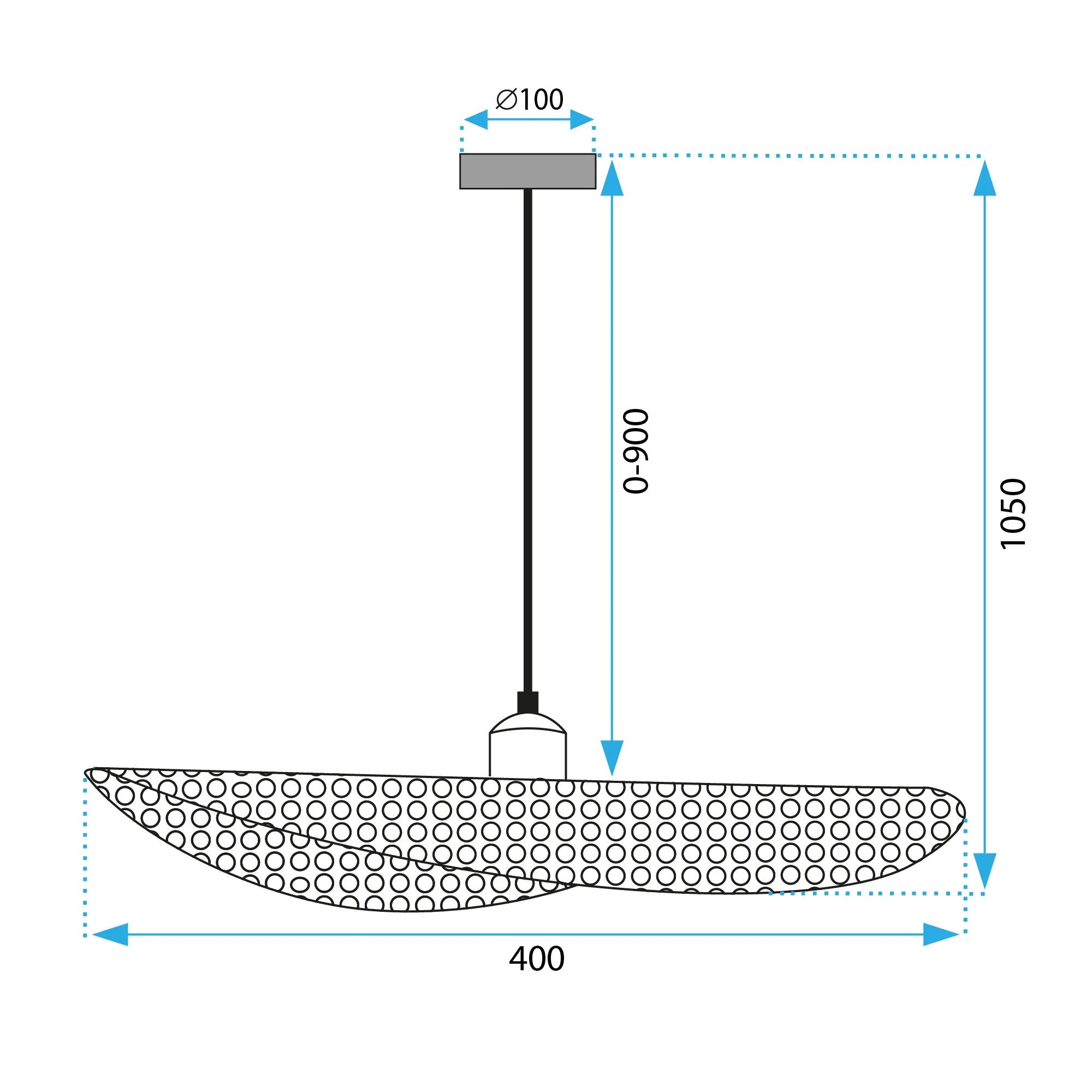 LAMPA SUFITOWA WISZĄCA APP1469-1CP Czarno/złota 10