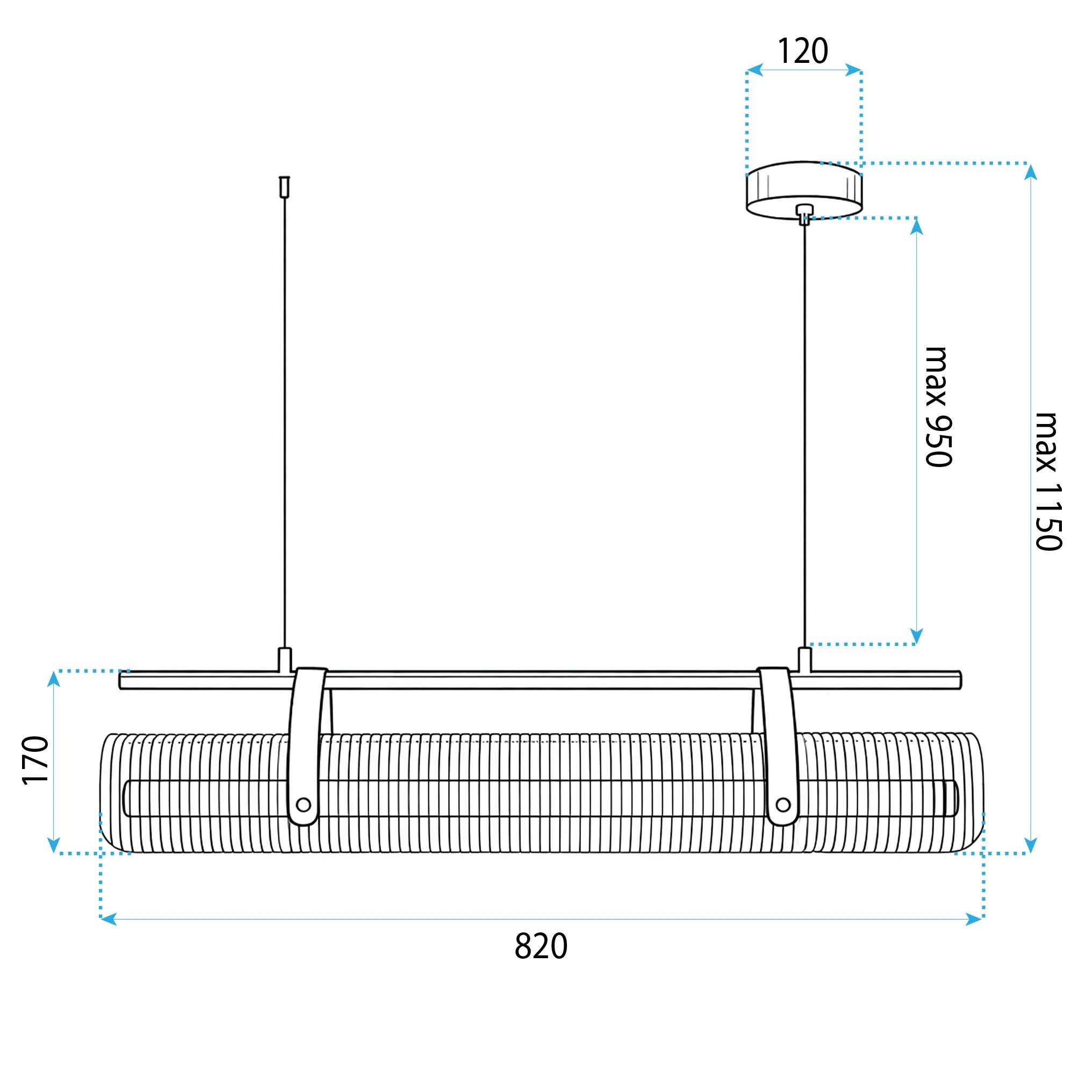 Lampa Wisząca LED APP1796-CP Złota Szczotkowana 10