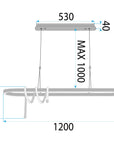 Lampa WISZĄCA LED LHJ040-CP 120 Cm CZARNA 10