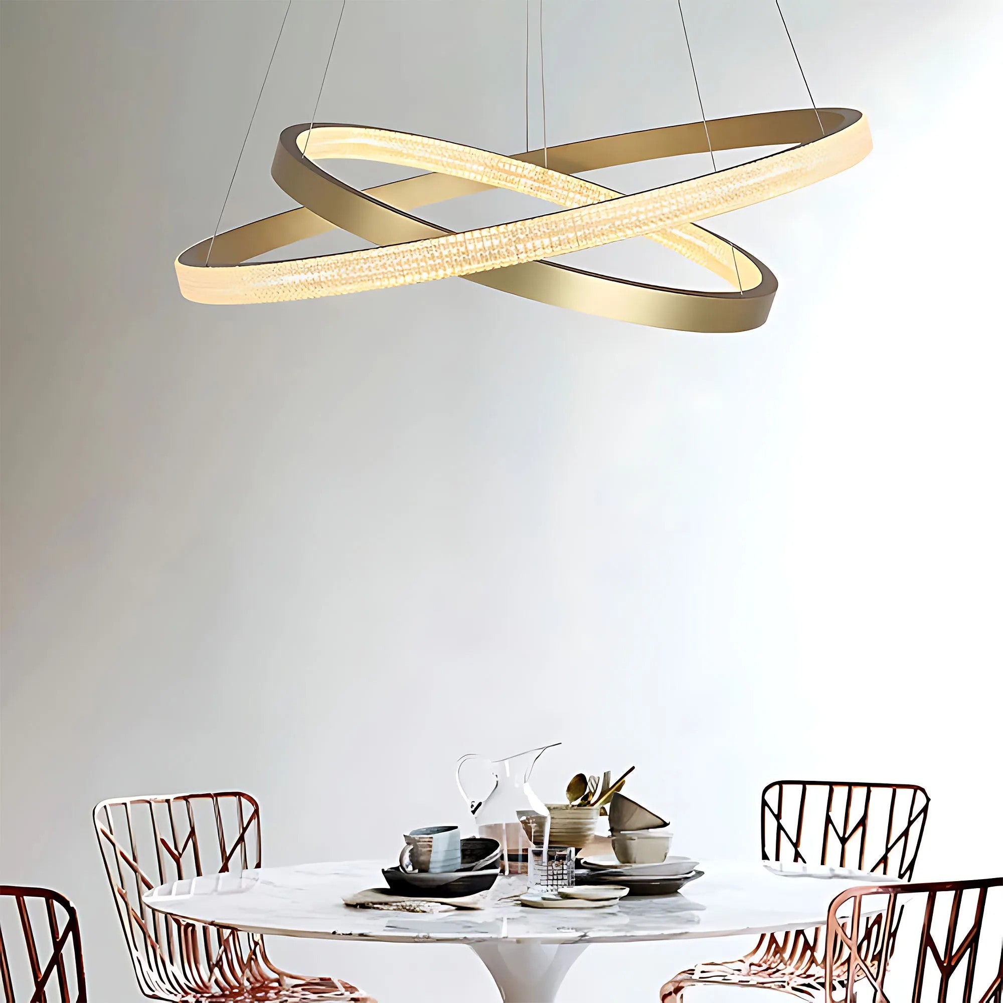LAMPA SUFITOWA WISZĄCA LED APP1772-CP Złoto Szczotkowane 10