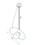 LAMPA SUFITOWA WISZĄCA APP1417-CP Czarna/złota 10