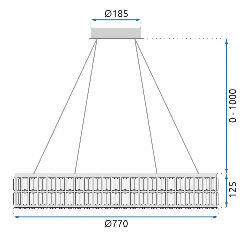 LAMPA SUFITOWA WISZĄCA LED APP1569-CP Gold 80cm 10
