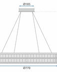 LAMPA SUFITOWA WISZĄCA LED APP1569-CP Gold 80cm 10