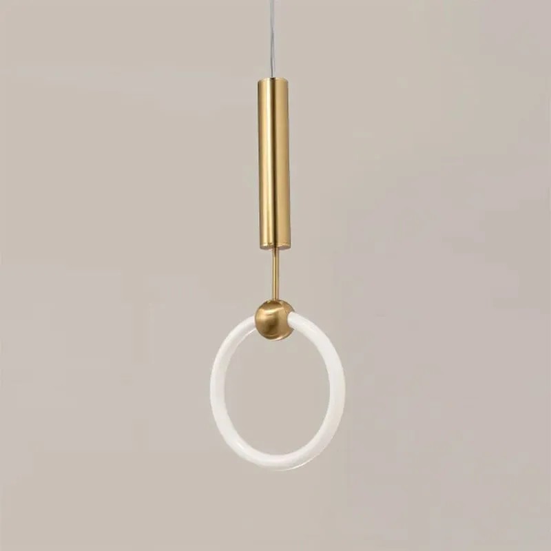 LAMPA WISZĄCA LED LHJ059-1CP Złota Szczotkowana 10