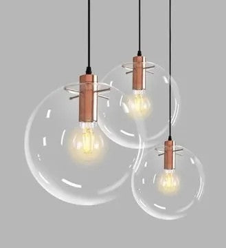 Lampa Sufitowa Wisząca Szklana Lassi 20 Cm App039-1cp Różowe Złoto 10