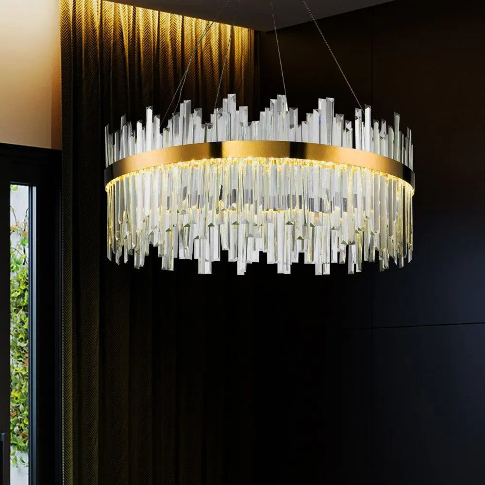 Lampa Sufitowa Kryształowa APP1515-CP60 Złota 10