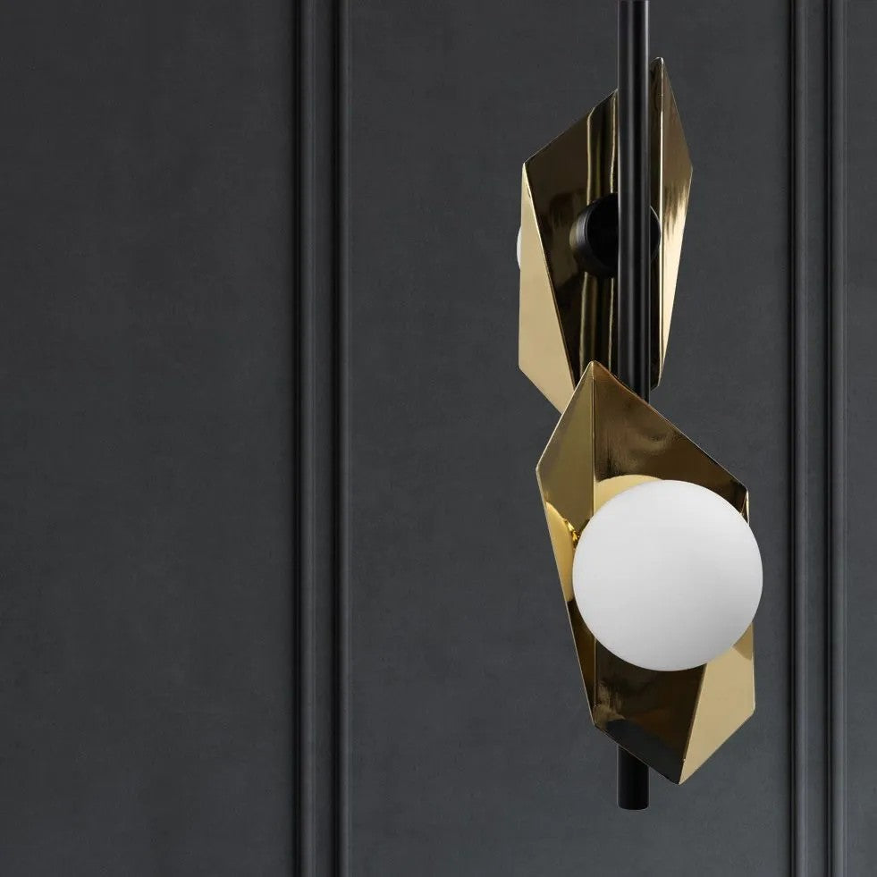 LAMPA SUFITOWA WISZĄCA APP1410-CP CZARNO/ZŁOTA 10