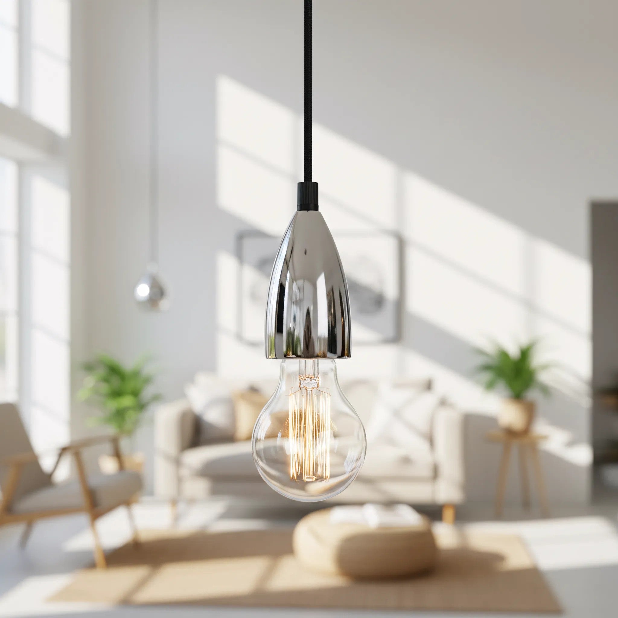 Lampa Sufitowa Wisząca Oprawka APP358-1CP CHROM 10