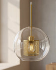 Lampa Wisząca Szklana Loft APP555-1CP 25cm ZŁOTA 10