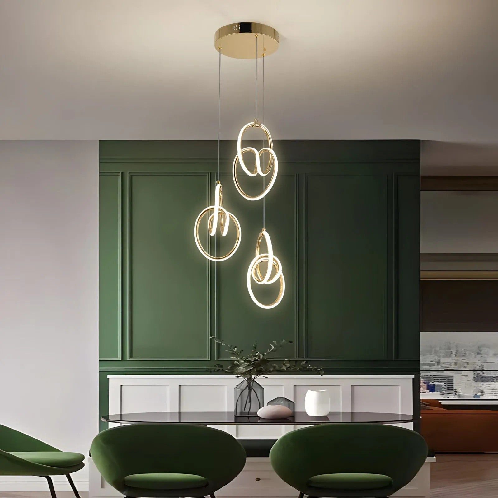 LAMPA WISZĄCA LED G082-3CPR Złota 10