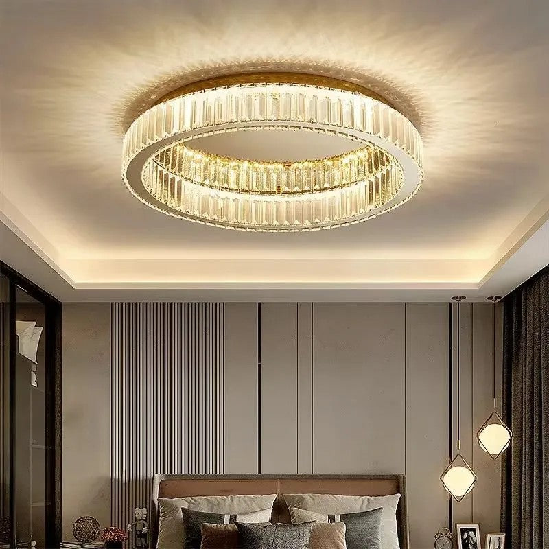 LAMPA KRYSZTAŁOWA PLAFON APP1719-C 40 Cm Złota 10